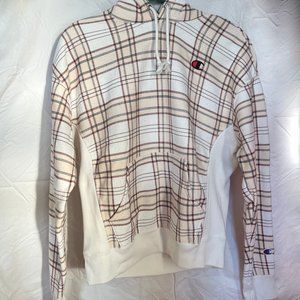 Champion Plaid Hoodie sz M